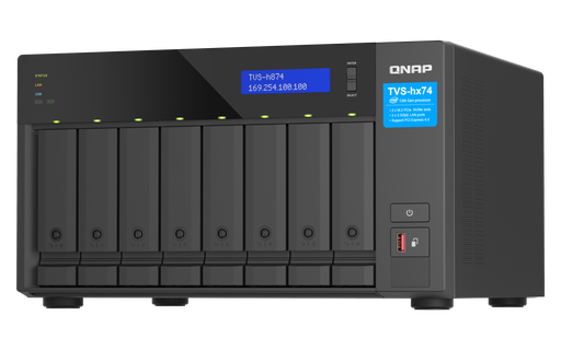 [TVS-h874-i7-32G] Qnap 8-bay QuTS hero NAS, Intel® Core™ i7 12-core (8 Performance cores + 4 Efficient cores) /20-thread, 32GB SO-DIMM