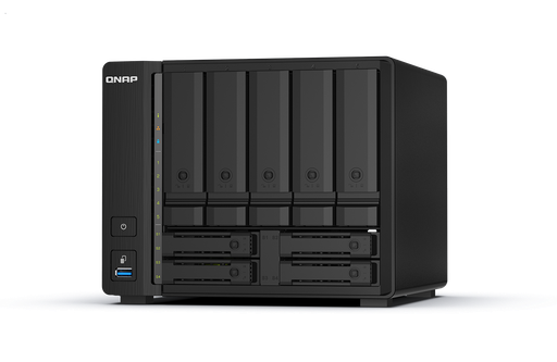 [TS-h973AX-32G] Qnap 9-bay NAS, AMD Ryzen V1500B 4C 8T 2.2GHz, 32GB DDR4 SODIMM, 5 x 2.5"/3.5" SATA 6Gbps