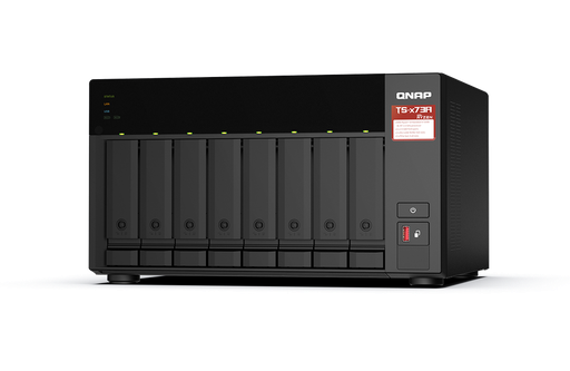 [TS-873A-8G] Qnap 8-bay NAS, AMD Ryzen V1000 series V1500B 4C/8T 2.2GHz, 8GB DDR4 RAM (2 x SODIMM slots, max. 64GB, optional ECC RAM support)