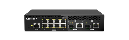 [QSW-M2108R-2C] Qnap QSW-M2108R-2C, 8 port 2.5Gbps, 2 port 10Gbps SFP+/ NBASE-T Combo, web managed switch, rackmount design, new rack mount kit