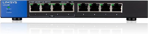 [LGS108P-UK] LINKSYS LGS108P 8-Port GE Unmanaged PoE Switch