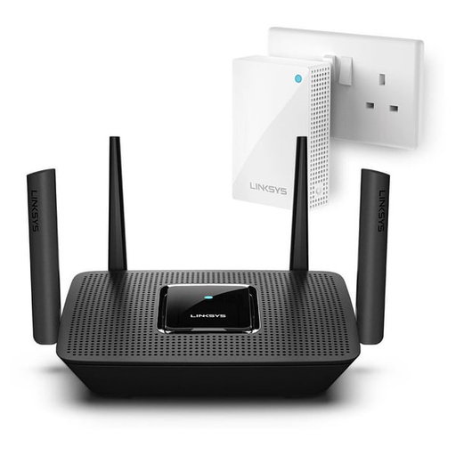 [MR8300-ME-BDL] LINKSYS MR8300 AC2200 TB MU-MIMO Mesh Router 4xGE 1xGEWAN 1xUSB3.0 4xAntennas + 1 x Velop Plug-in Bundle