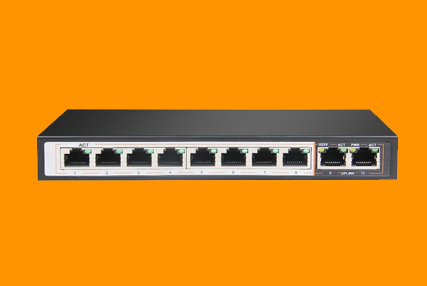 [BC208PE2E-96W ] BORN 8 PORT FAST ETHERNET POE SWITCH +2 FE RJ45 UPLINK 96W
