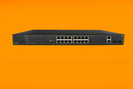 [ BC216PE2GF-300W] BORN-16-Port Fast Ethernet PoE Switch + 2*1G RJ45 +2*1G SFP UPLINK 300W