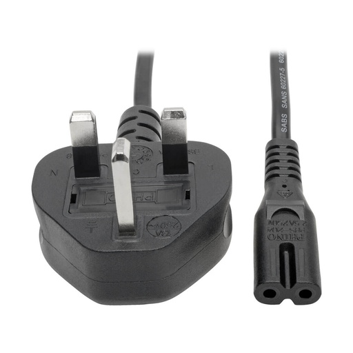 Tripp Lite P061-006 Computer Power Cable UK 3PIN-C7 2.5A M/F 6F/1.83M
