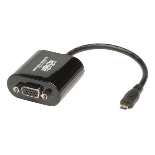 Tripp Lite P131-06N-MICRO Micro HDMI-VGA Adapter Cable M/F 0.5F/15.24CM