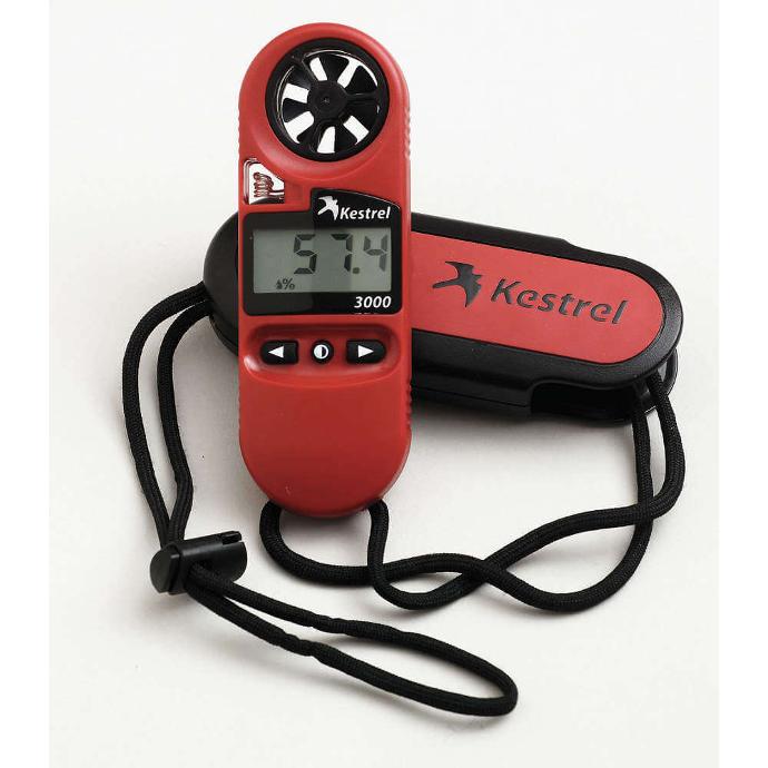 Kestrel 3000 Pocket Wind Meter – Wetter- & Hitzestressmesser – Rot, Wasserdicht, Mit Hintergrundbeleuchtung – Für Sport, Bau & Einsatzteams