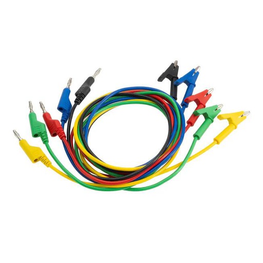 Tekneka TA-196 Banana Plug To Aligator Clip Test Leads (5 PCS)