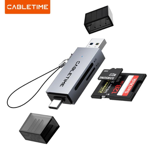 CABLETIME- USB3.0 A+USB TYPE C Card Reader