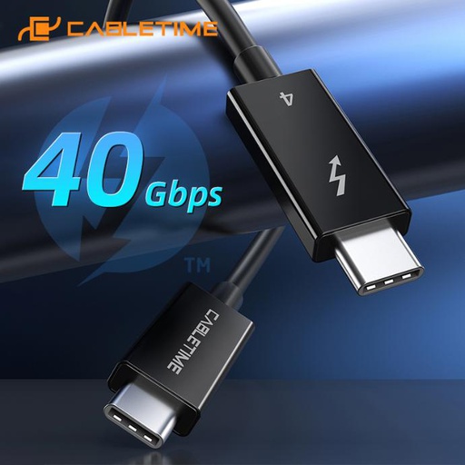 CABLETIME- THUNDERBOLT 4 Cable, SKU- CT-C160-U31-TB4-BB1.8