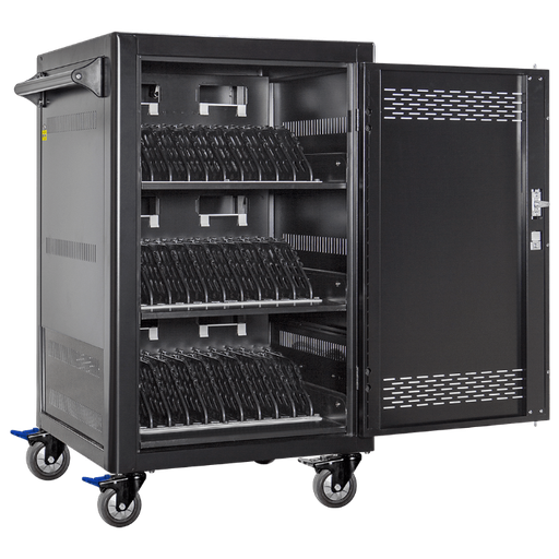 POWER TECHNOLOGIES 30 Bay, Smart Charging USB Hub, Charging Cart, USB-C Cables - 220V UK, MODEL- AC-LITE-H65 , SKU- CRT-LTE-S30L-U-H65C