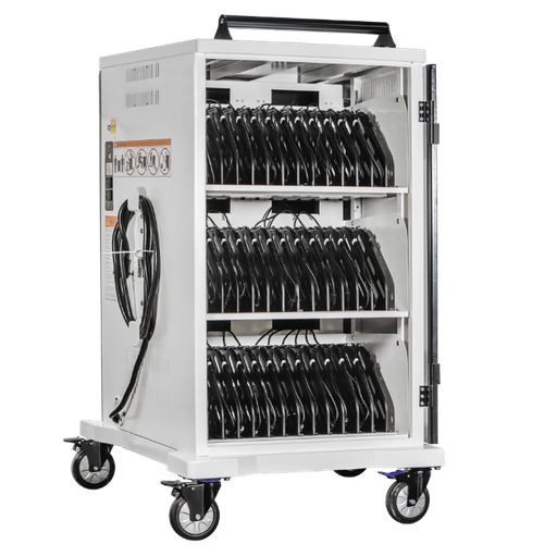 POWER TECHNOLOGIES Premium 36 Bay Secure, Charging Cart - 220V UK, MODEL- AC-MAX, SKU- CRT-SLM-S36L-U-L