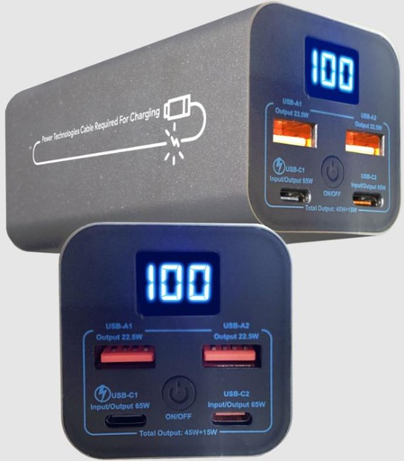 Power Technologies Powerbank Rechargeable Li-ion HS Battery, 20000mAh, Single