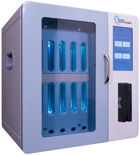 POWER TECHNOLOGIES 10 Bay Smartphone Device Management and Charging Cabinet - 220V UK