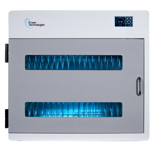 POWER TECHNOLOGIES 18 Bay UV-C Sanitizing & Charging Cabinet - 220V UK, MODEL- CNC-18, SKU- CAB-CNC-B18K-U