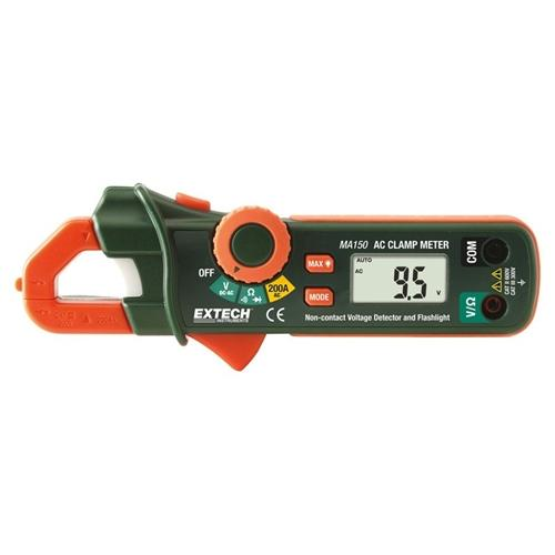 Extech MA150: 200A Mini AC Clamp Meter + NCV Detector