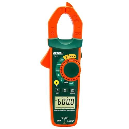 Extech EX655: 600A True RMS AC/DC Clamp Meter + NCV