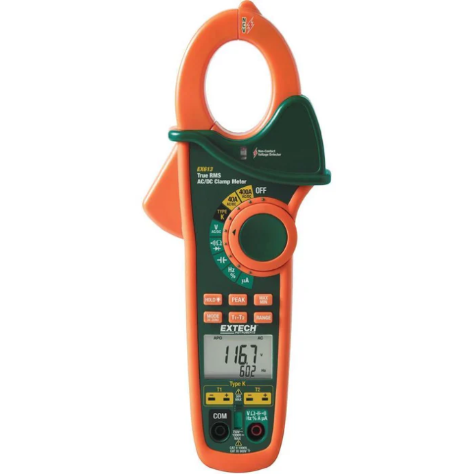 Extech EX613: 400A Dual Input AC/DC Clamp Meter + NCV