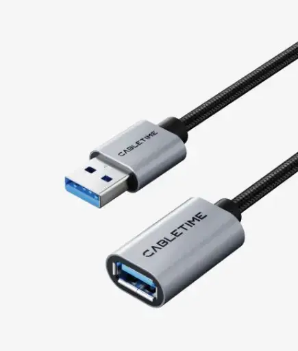CABLETIME - USB A 3.0 Extension Cable Input: USB A Male; Output: USB A Female 3 Meter