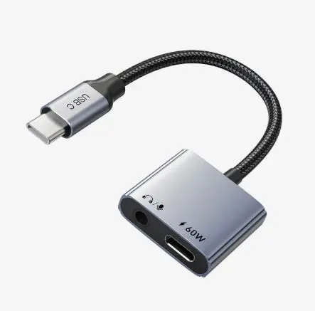 CABLETIME- CABLETIME - USB C to 3.5mm Headphone and Charger Adapter