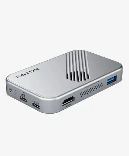 CABLETIME 7-IN-1 Magnetic USB-C HUB with 10Gbps NVMe SSD