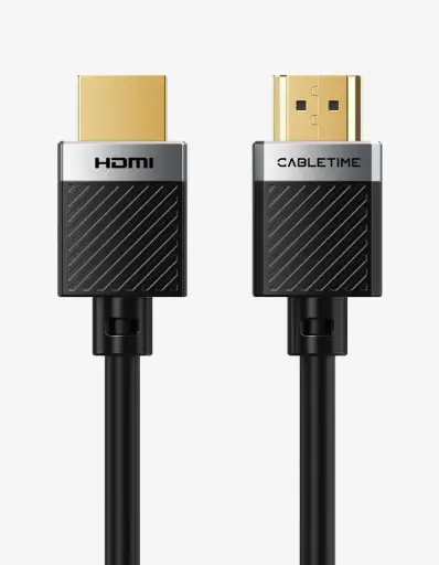 CABLETIME- HDMI2.0 CABLE AM/AM, support 4k/60hz,Gold plated, Black PVC Jacket- 1.5 Meter