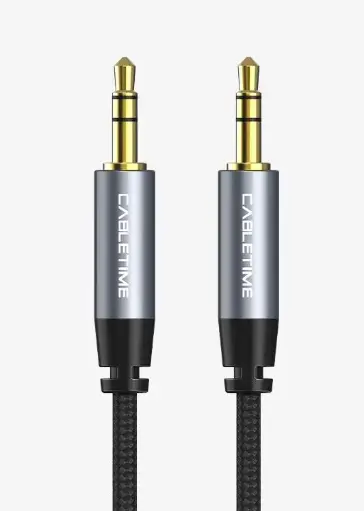 CABLETIME- 3.5 MM Male To Male Stereo Audio Aux Cable- 1.8 Meter