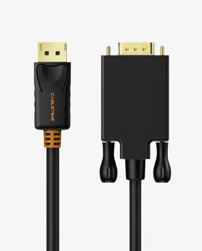 CABLETIME- 1080p DisplayPort to VGA Cable- 3 Meter