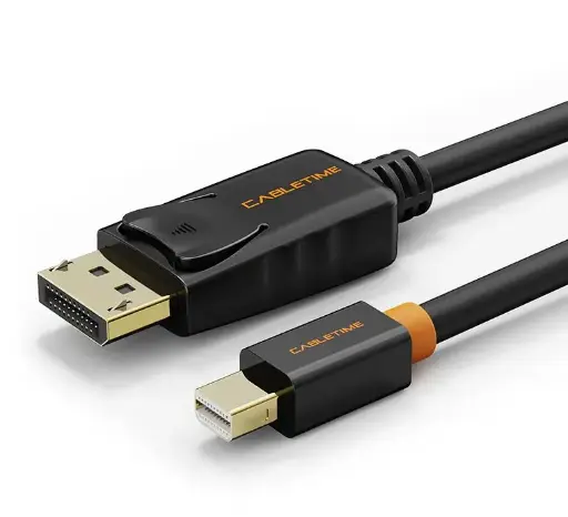 CABLETIME- Mini DisplayPort to DisplayPort Cable 4K 60Hz for PC & Mac- 2 Meter
