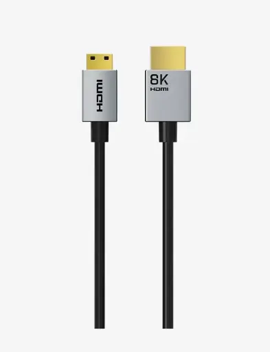 CABLETIME- 8K60Hz Mini HDMI to HDMI cable Bi-Direction 10ft for Raspberry Pi Zero Camera Camcorder- 2 Meter