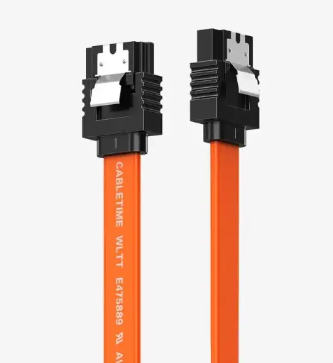 CABLETIME - SATA 3.0 Cable High speed transmission rate up to 6Gbps Backward compatible with SATA 1.0/2.0- 0.5 Meter