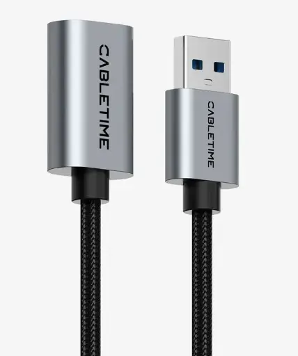 CABLETIME - USB A 3.0 Extension Cable Input: USB A Male; Output: USB A Female 3 Meter
