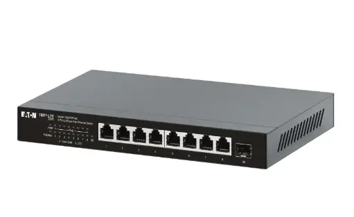 Tripp Lite series 8-Port 2.5 Gbps Desktop Gigabit Ethernet Unmanaged Switch with PoE+ Pass-Through, 100W, Metal Enclosure, TAA   Part Number:  NG8POE-M2