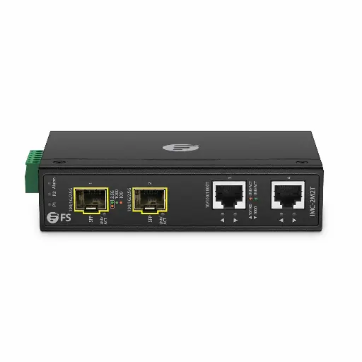 Industrial Unmanaged 2 x 10/100/1000Base-T RJ45 to 2 x 100/1000/2500Base-X SFP Gigabit Ethernet Media Converter
