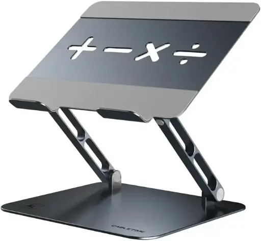 CABLETIME Laptop Stand - Adjustable Height for 14-17.3 inch Laptops & Tablets - Portable Electronic Device Stand - Ergonomics Design for Desk Use - CT-LS08-AG